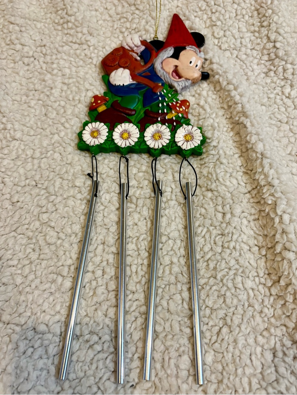 Disney Mickey Mouse Garden Gnome Wind Chime Outdoor Decor